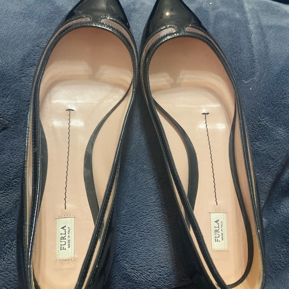 Furla Regina Plexi Skimmer Flat Onyx